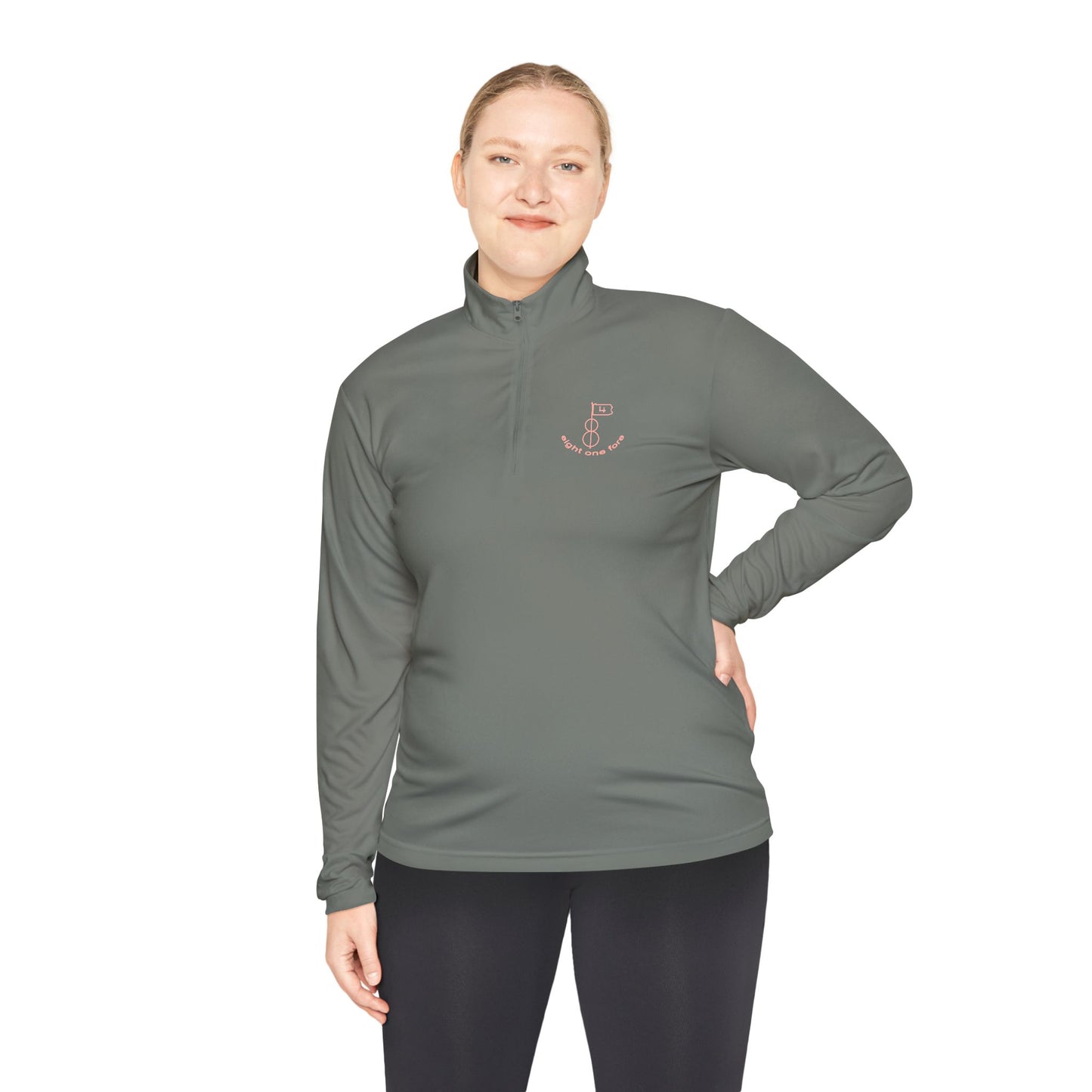 81Fore "Classic Logo" Pink logo - Light Quarter Zip # 0020017