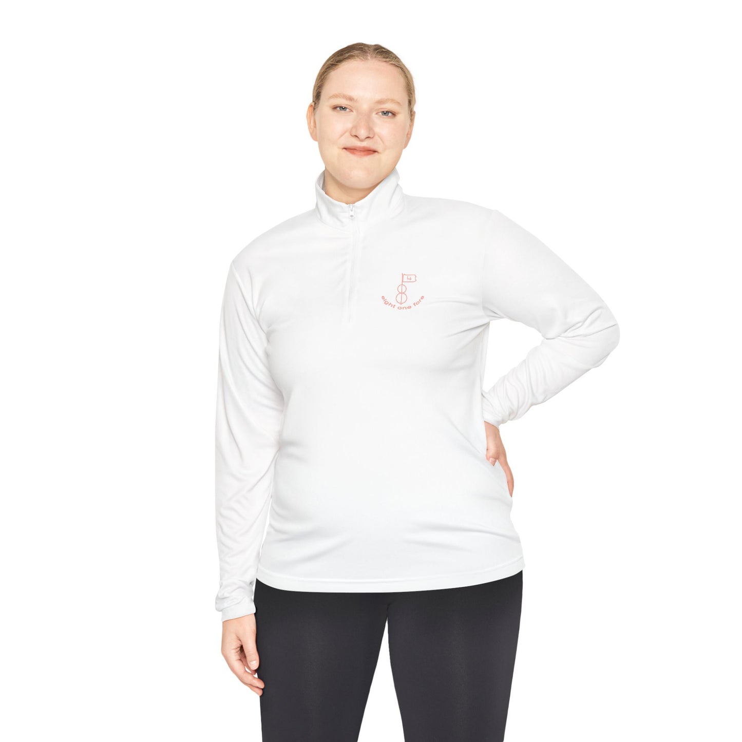 81Fore "Classic Logo" Pink logo - Light Quarter Zip # 0020017