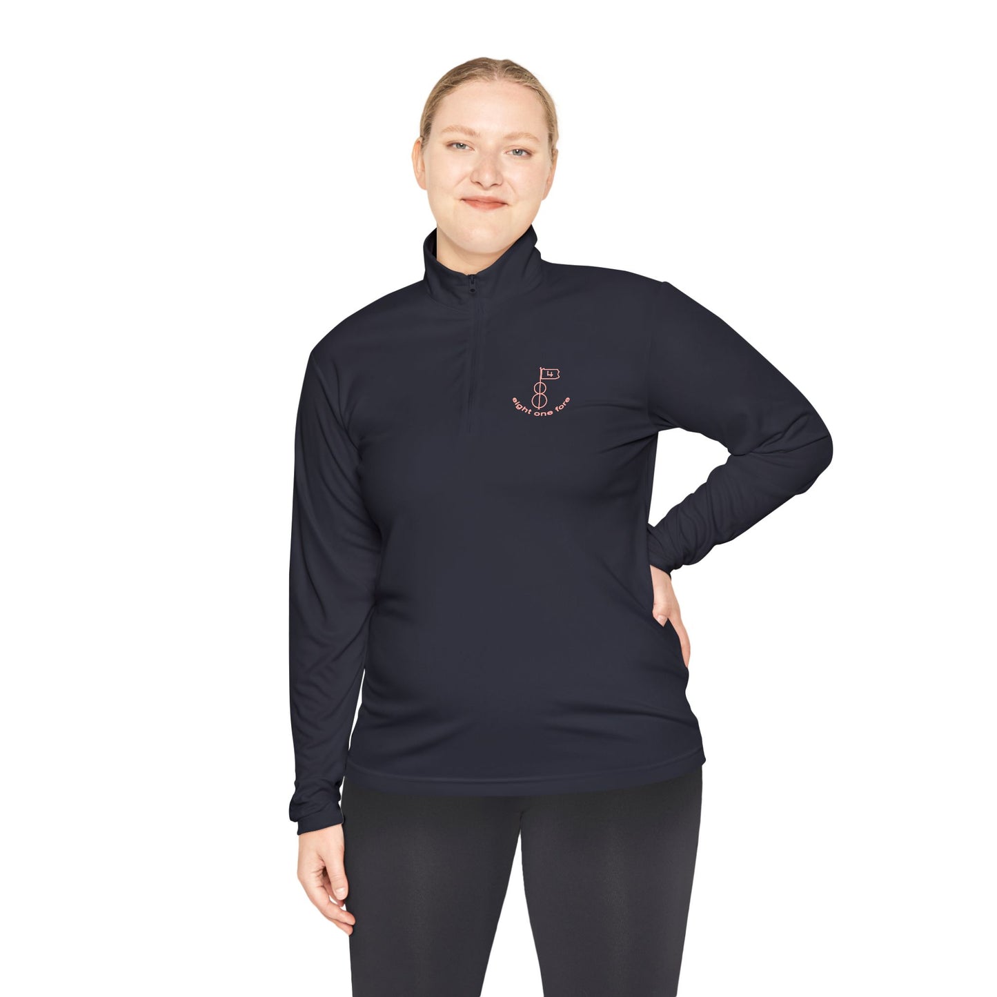 81Fore "Classic Logo" Pink logo - Light Quarter Zip # 0020017