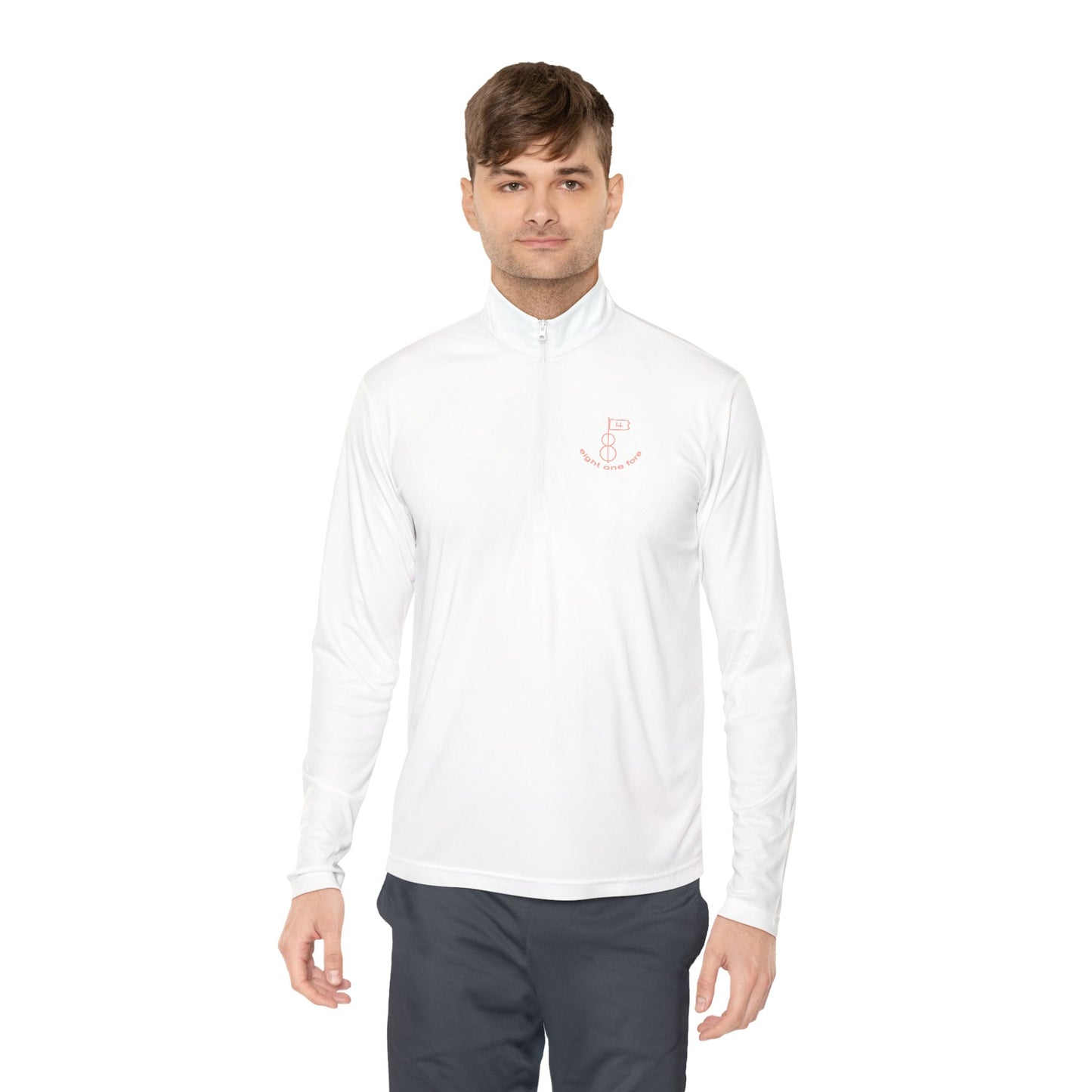 81Fore "Classic Logo" Pink logo - Light Quarter Zip # 0020017