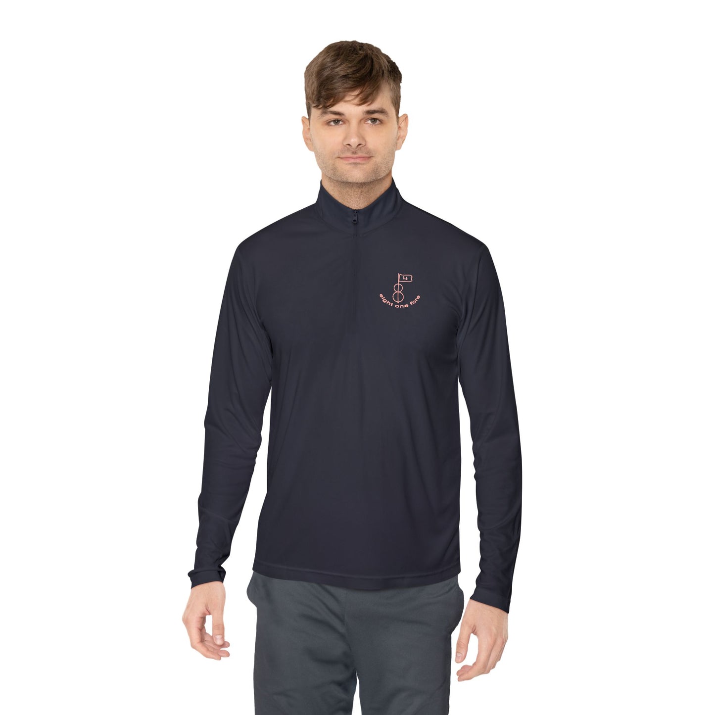 81Fore "Classic Logo" Pink logo - Light Quarter Zip # 0020017