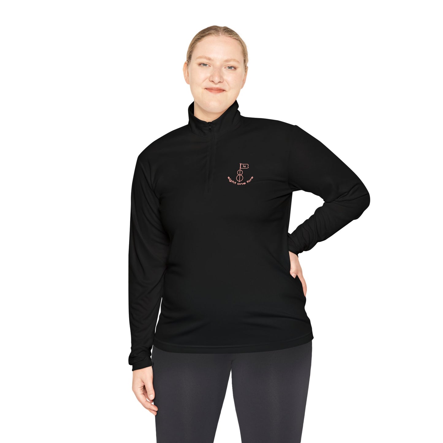 81Fore "Classic Logo" Pink logo - Light Quarter Zip # 0020017