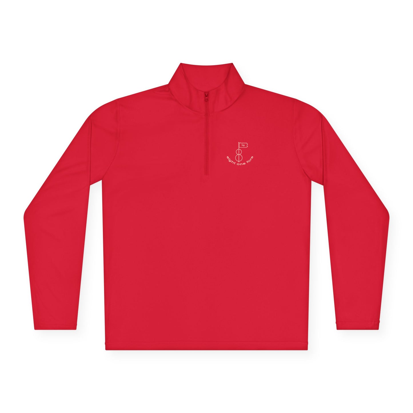 81Fore "Classic Logo" Pink logo - Light Quarter Zip # 0020017