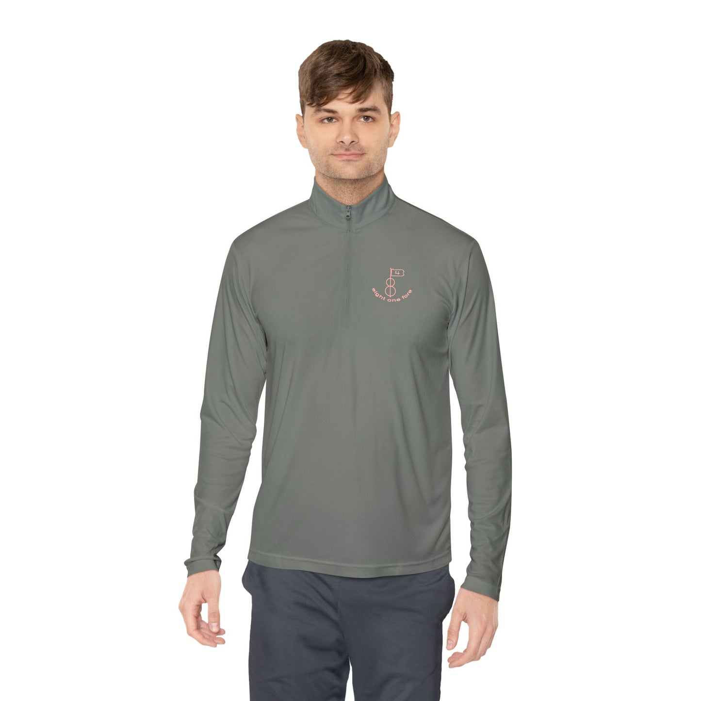 81Fore "Classic Logo" Pink logo - Light Quarter Zip # 0020017